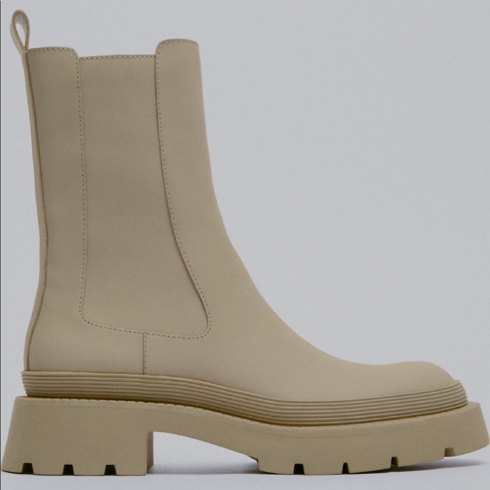 Zara Low Heel Ankle Lug Boots